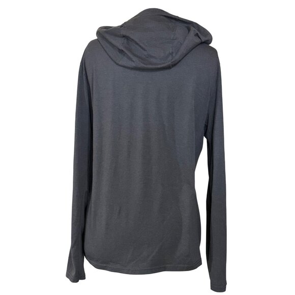 District Perfect Tri Hooded Gray Tee Baseball Squad Polyester Women's Size SMALL - Picture 2 of 16